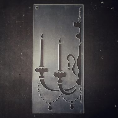 Трафарет - Люстра половинка