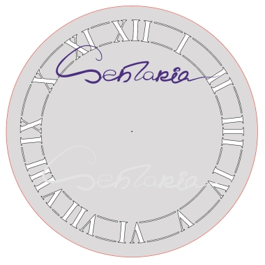 Трафарет - Римские часы 02 Трафарет - Римские часы 02