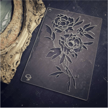 Трафарет - Пионы