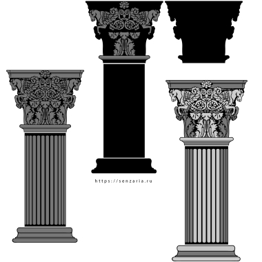 Трафарет - Колонна Классика Трафарет - Колонна Классика