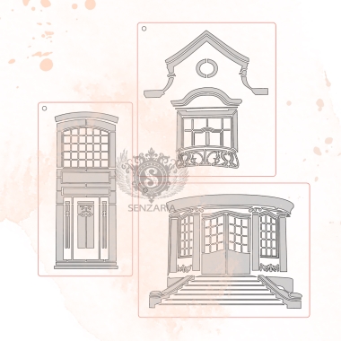 Трафарет - набор Усадьба